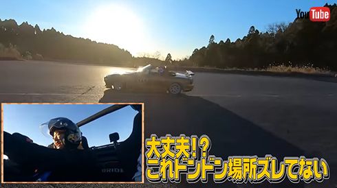 平嶋さんは初の四輪ジムカーナに挑戦！