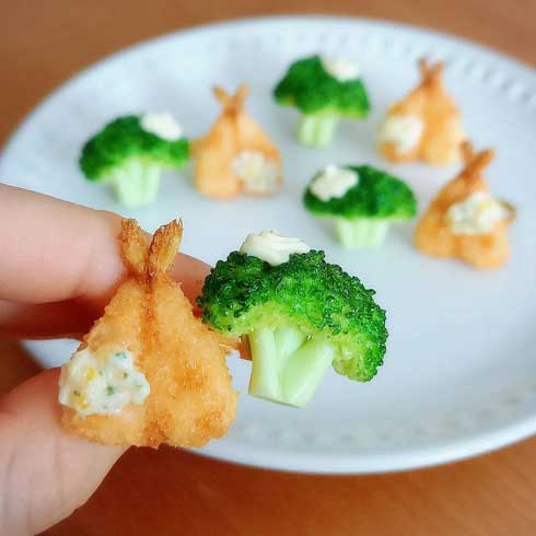 あじフライ ブロッコリー 指輪 食品サンプル アクセサリー