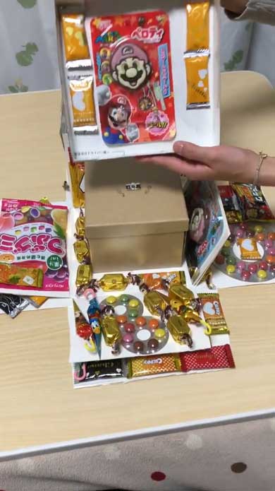 誕生日 プレゼント 箱 入れ子 お菓子 妻 自作