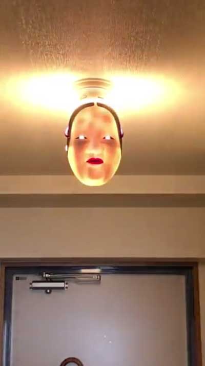 電球 能面 怖すぎ 光る 仮面