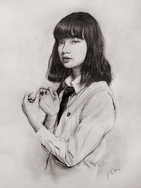 小松菜奈の鉛筆画