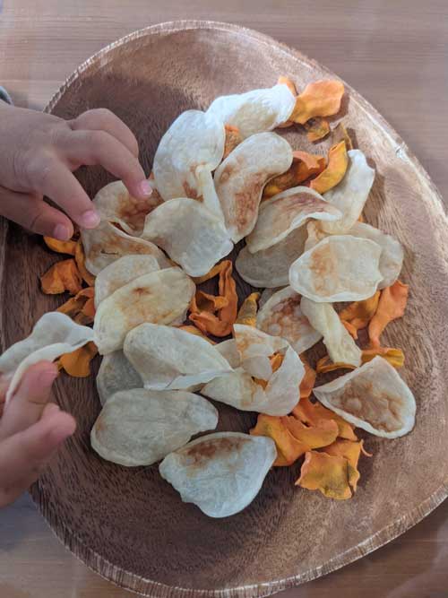 ダイソー 電子レンジチップスメーカー 野菜 チップス