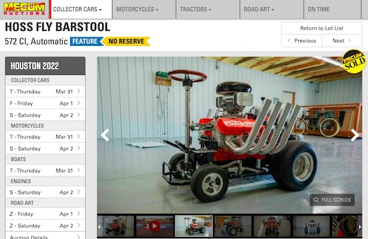 バースツール イス 走る 魔改造 カート V8