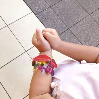 桜のブレスレット遊び