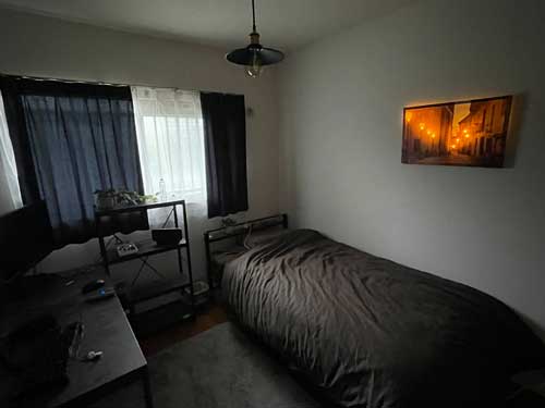 ニトリ LEDキャンバスポスター ストリートランプ 光る