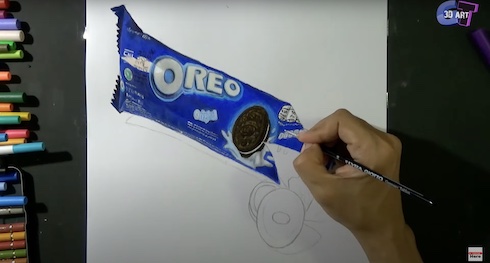 オレオの3Dアート