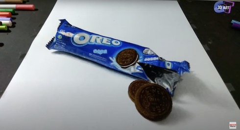 オレオの3Dアート