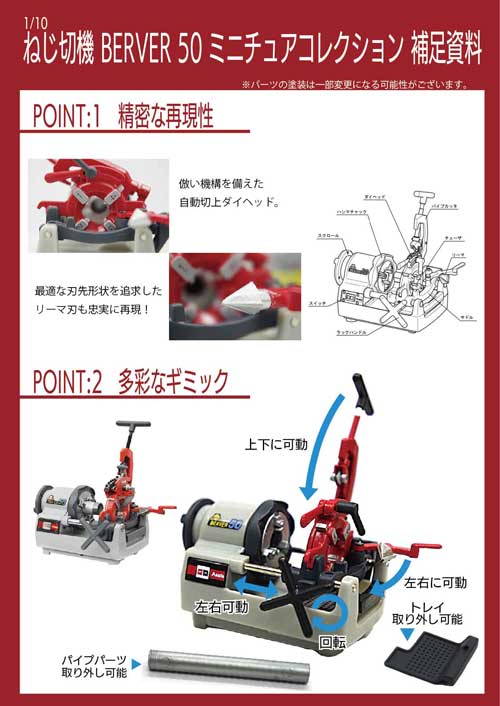 Asada ねじ切り機 BEAVER50 ミニチュア カプセルトイ