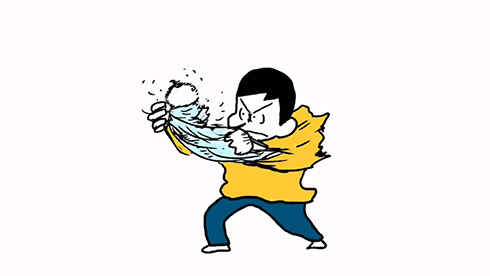 子どもの沐浴をミニアニメでダイナミックに表現　躍動感がすごくてクセになる