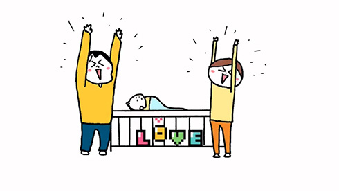 子どもの沐浴をミニアニメでダイナミックに表現　躍動感がすごくてクセになる