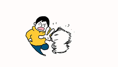 子どもの沐浴をミニアニメでダイナミックに表現　躍動感がすごくてクセになる