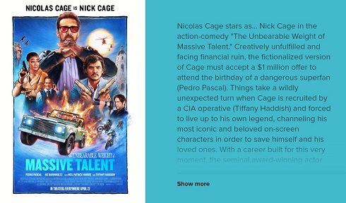 ニコラス・ケイジが本人役で出演した映画