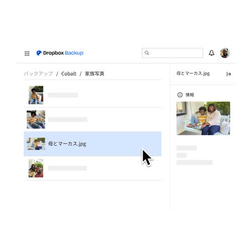 Dropbox Backup クラウド バックアップ 復元 容量 無制限
