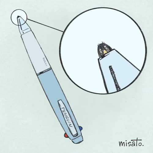 多機能ペン ペンギン シャーボ シャーペン シャア アズナブル イラスト 動画