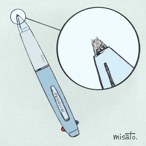 多機能ペン ペンギン シャーボ シャーペン シャア アズナブル イラスト 動画