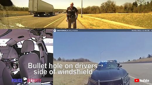 アメリカ 警察 カーチェイス 体当たり