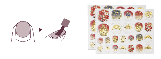 ジェル風ネイルシール使用イメージ