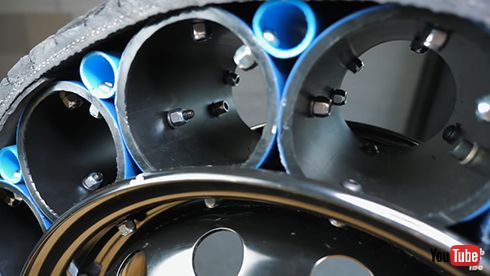 塩ビパイプを組み合わせて製作