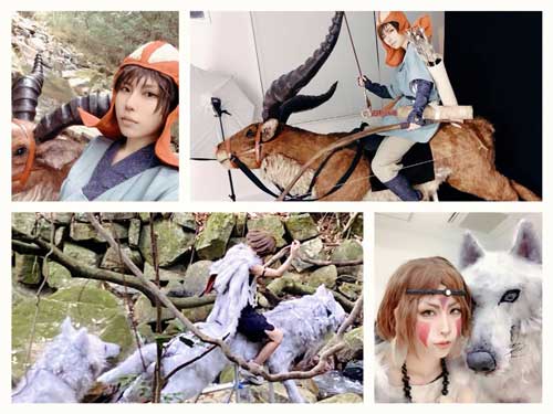 もののけ姫 コスプレ ヤックル 乗れる アシタカ 製作 衣装 自作