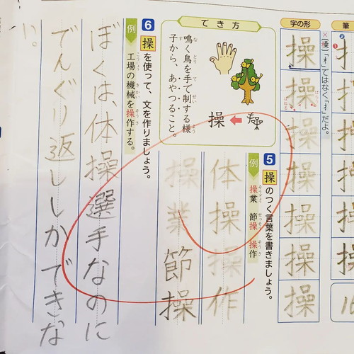 体操選手の解答