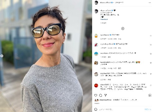 ベリーショートになったRIKACO