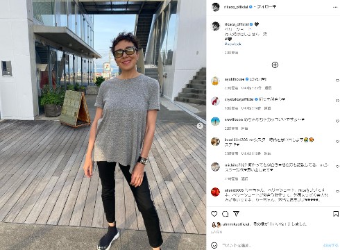 ベリーショートになったRIKACO