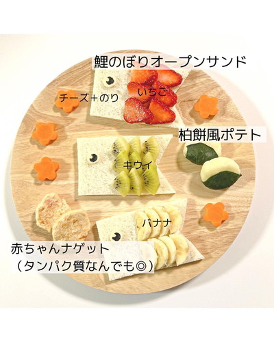 「かわいい簡単！　鯉のぼりプレート」