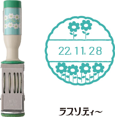 アデリアレトロモチーフ日付印＆スタンプセット