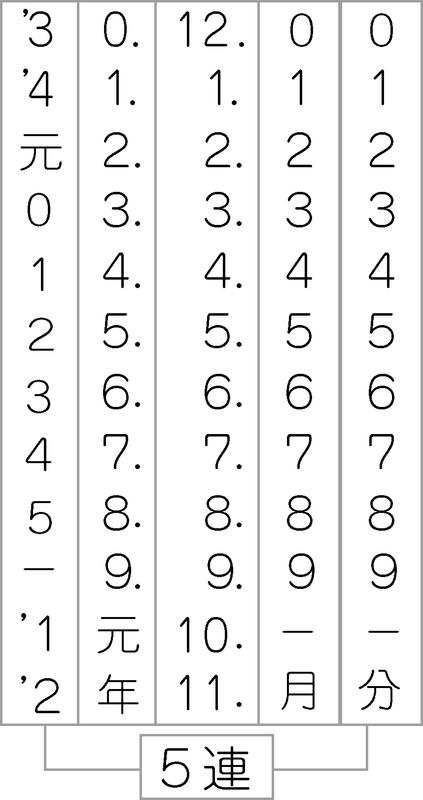 アデリアレトロモチーフ日付印＆スタンプセット