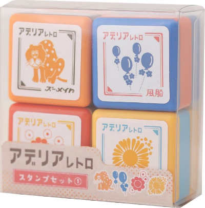 アデリアレトロモチーフ日付印＆スタンプセット