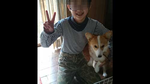 犬と長男思いで写真