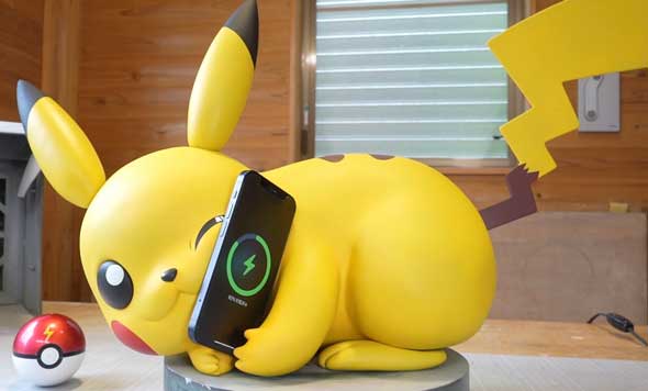粘土 実寸大 実物大 ピカチュウ ほっぺ ワイヤレス充電器 フィッシャーズ