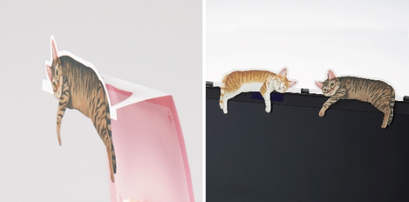 だら〜んとくつろぐ猫のメッセージメモの画像