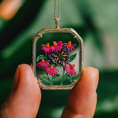 紙でできたミニチュアの植物