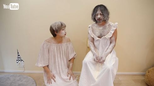 粉だらけのはじめしゃちょーと山田孝之