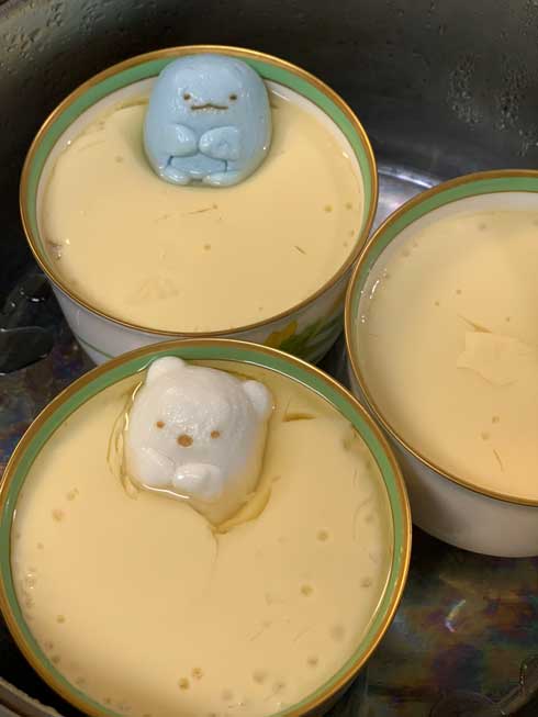 「すみっコぐらし」のかまぼこを使った茶碗蒸しが人気　入浴中のような見た目に「かわいい」「真似したい」の声