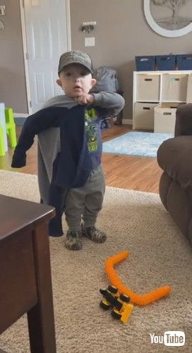 「Kiddo Has a Hilarious Reaction to Mom Not Letting Him Outside || ViralHog」