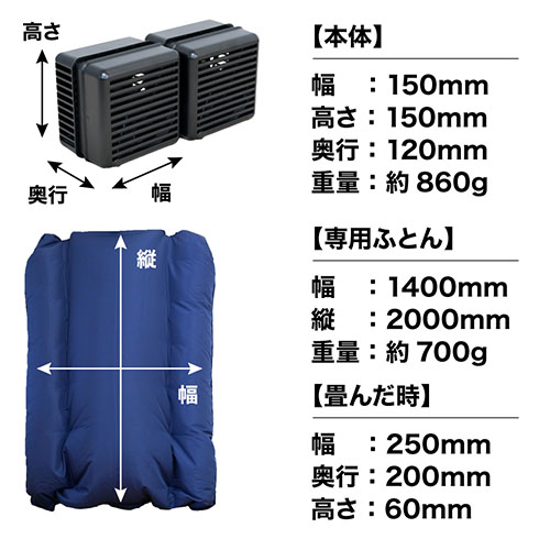 サンコー「ふぁん寝る」大きさ
