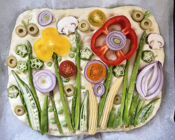 パン 手作り mothersday 花びら 母の日ごはん