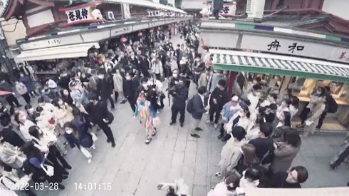 「ここにタイトルを入力」で防犯カメラに映るフワちゃん