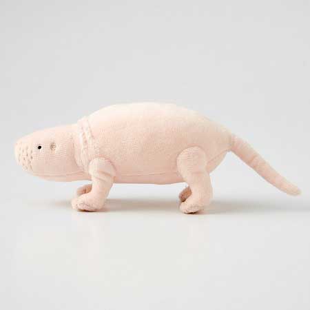 服を着た ハダカデバネズミ 着衣デバネズミ ぬいぐるみ フェリシモ アトア