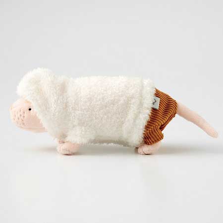 服を着た ハダカデバネズミ 着衣デバネズミ ぬいぐるみ フェリシモ アトア