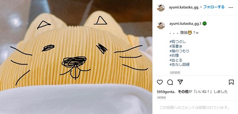 妊娠中の片岡安祐美