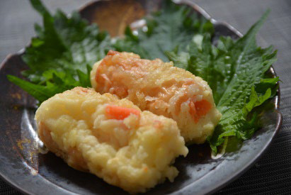 「ちくわサラダ」をそのまま盛り付けた例