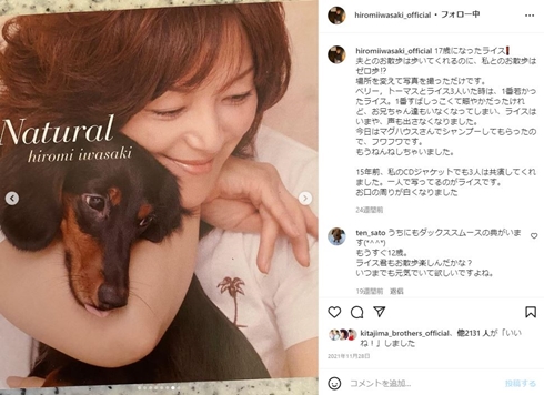 飼い犬ライスがジャケットに登場した岩崎宏美の「Natural」
