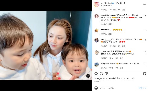 長友佑都と平愛梨の長男と次男