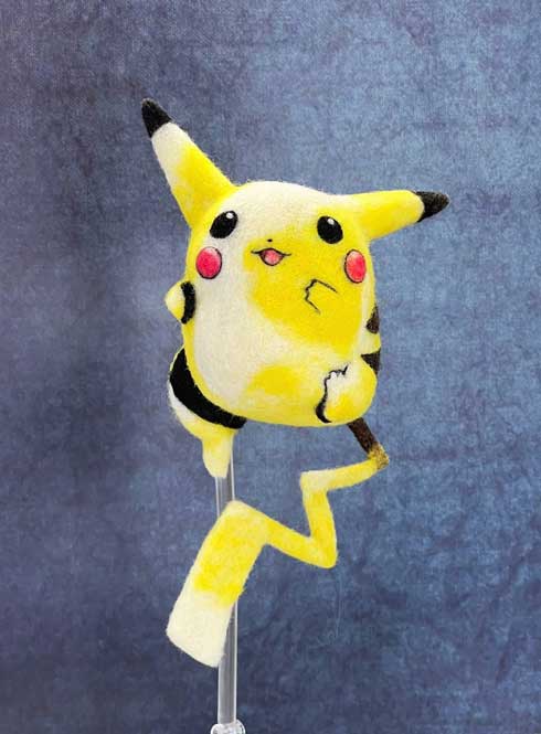 ポケモン ピカチュウ 公式 イラスト 再現 羊毛フェルト ハンドメイド