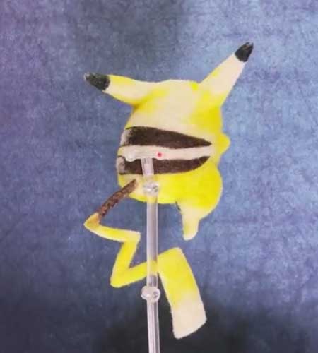 ポケモン ピカチュウ 公式 イラスト 再現 羊毛フェルト ハンドメイド