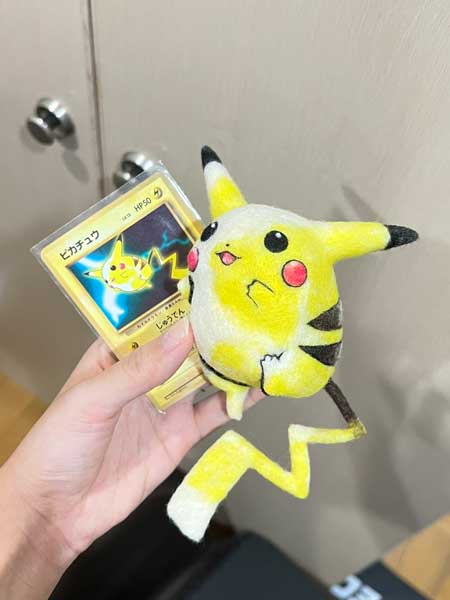 ポケモン ピカチュウ 公式 イラスト 再現 羊毛フェルト ハンドメイド