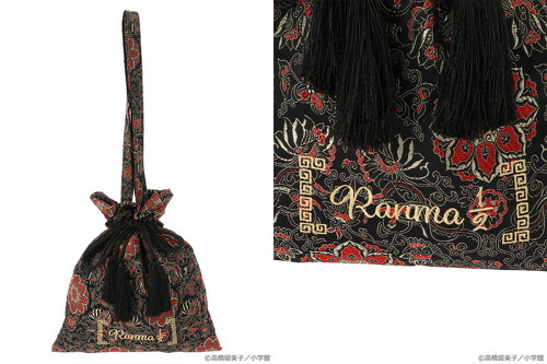 巾着バッグブラック